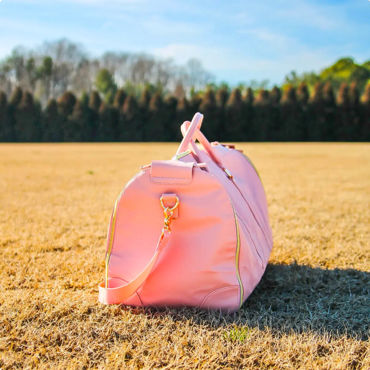 "Soft pink Travel bag"